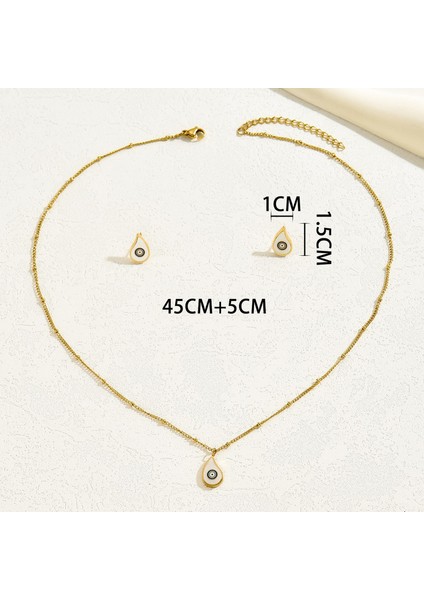 YUANYING-4946 Altın Sade Takı Seti (Yurt Dışından) modelleri