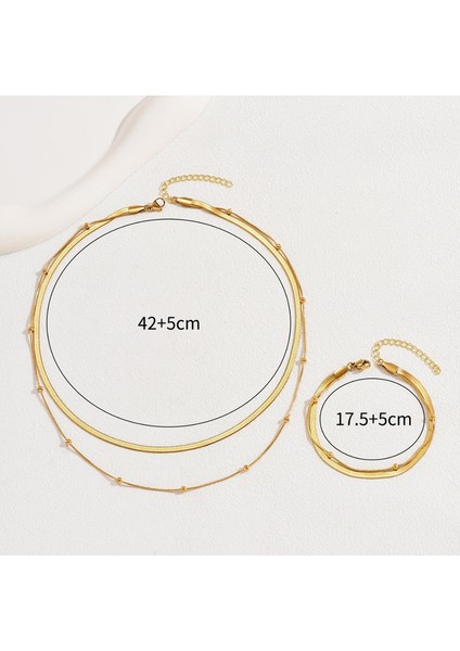 YUANYING-4772 Altın Amerikan Çok Katmanlı Tasarım Takı Seti (Yurt Dışından) modelleri