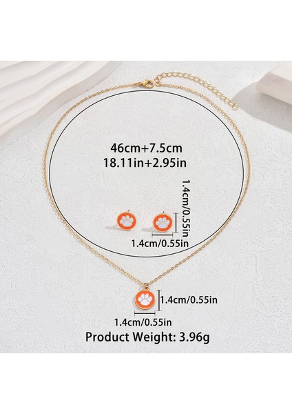 YUANYING-5355 Altın Köpek Patisi Kolye Takı Seti (Yurt Dışından) modelleri