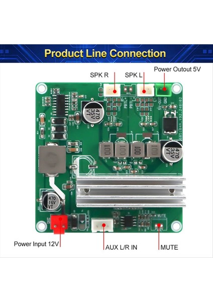 12V Hıfı Dijital Amplifikatör Kartı Stereo TPA3116 70WX2 Çift Kanallı Preamp Güç Sınıfı D Stereo Ses Amplifikatör Modülü (Yurt Dışından) indirimleri