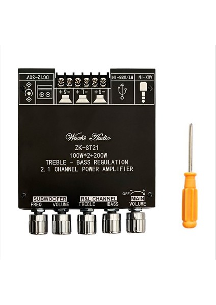 ZK-ST21 Bluetooth Güç Amplifikatör Kartı 2.1 Kanal 2X100W+200W Subwoofer TPA3221 (Yurt Dışından) modelleri