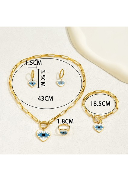 YUANYING-4955 Altın Şeytan Gözü Tasarım Takı Seti (Yurt Dışından) modelleri