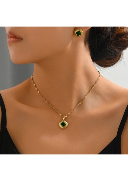 YUANYING-4781 Altın Uyumlu Zirkon Taşlı Takı Seti (Yurt Dışından) fiyatları