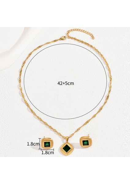 YUANYING-4781 Altın Uyumlu Zirkon Taşlı Takı Seti (Yurt Dışından) modelleri