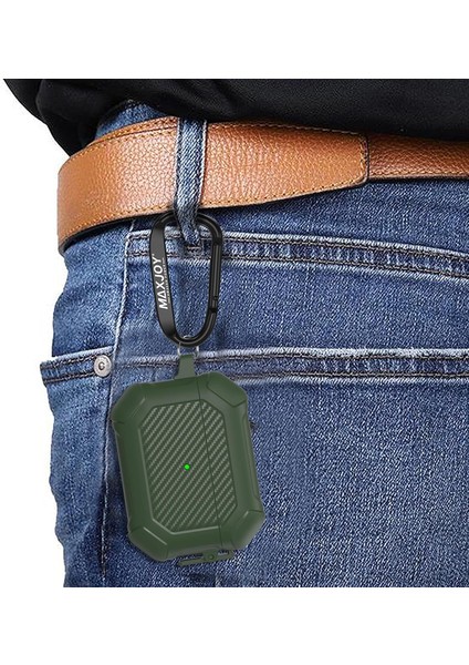 Airpods Pro 3 Uyumlu Karbon Fiber Detaylı Askı Aparatlı 360 Tam Koruma Kılıf modelleri