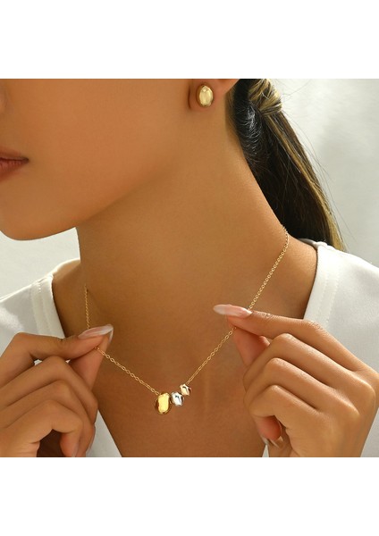 YUANYING-5551 Altın Sade Tasarım Takı Seti (Yurt Dışından) fiyatları