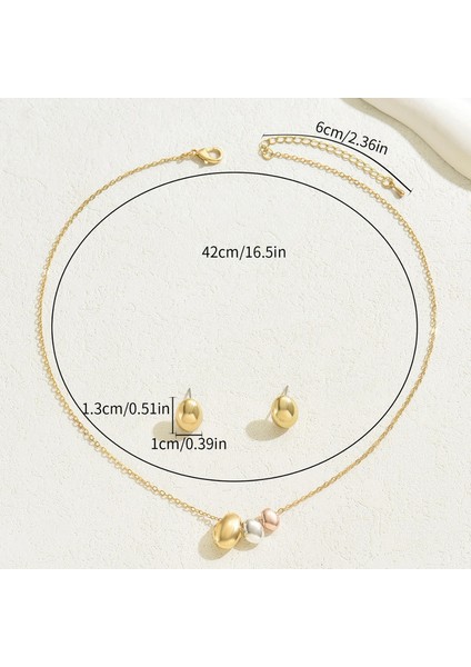 YUANYING-5551 Altın Sade Tasarım Takı Seti (Yurt Dışından) modelleri