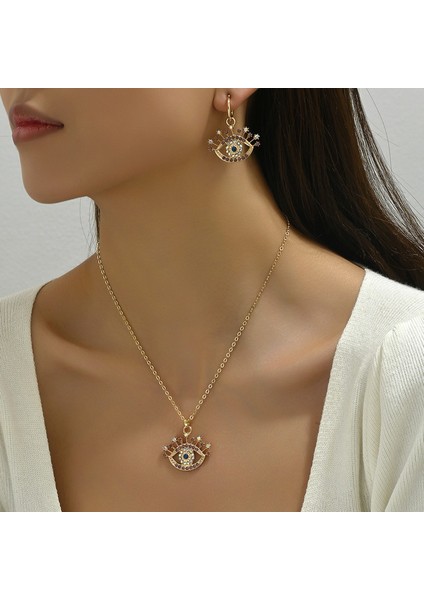 YUANYING-5126 Altın Nazar Kolye Takı Seti (Yurt Dışından) fiyatları