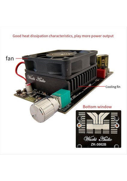 ZK-3002B Dijital Ses Güç Amplifikatör Kart TPA3255 Stereo Amp 300WX2 2.0 Çift Vokal Yolu Ses Amplifikatörü (Yurt Dışından) indirimleri
