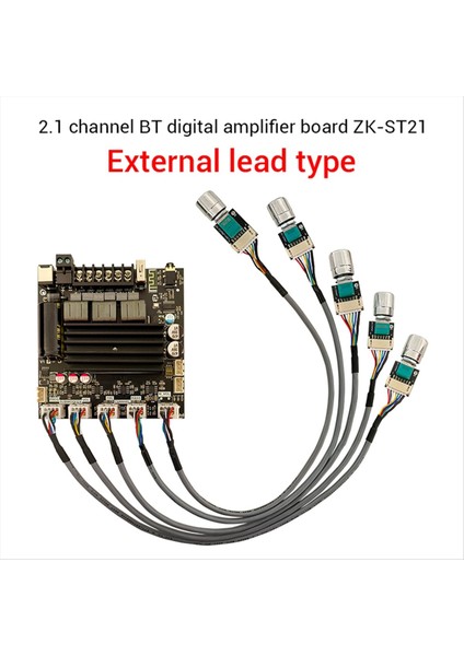 ZK-ST21 Dijital Güç Amplifikatör Kartı 2.1 Kanal 2X100W+200W Subwoofer TPA3221 Bluetooth Amplifikatör Modülü Kurşunlu (Yurt Dışından) fırsatları