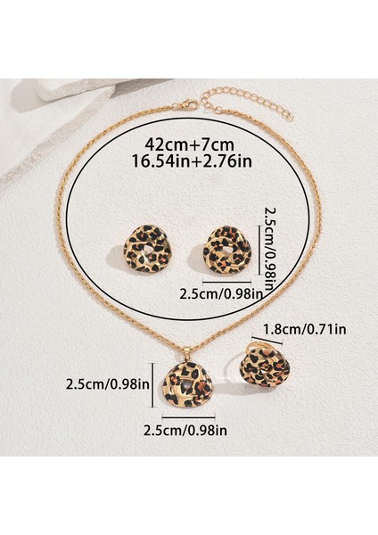 YUANYING-5639 Altın Yüzük Leopar Takı Seti (Yurt Dışından) modelleri