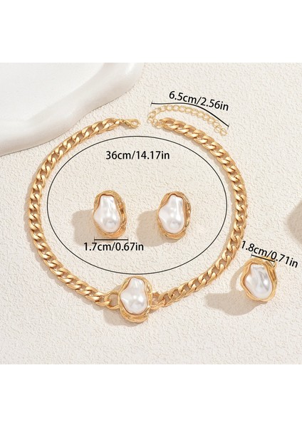 YUANYING-5403 Kakmalı Özel Şekilli Inci Takı Seti (Yurt Dışından) modelleri