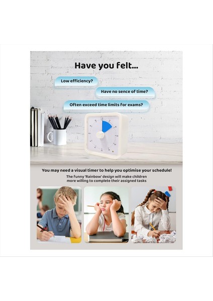 Çocuklar Için 60 Dakikalık Görsel Zamanlayıcı, Zaman Yönetimi Aracı Çalışması Sınıf Zamanlayıcısı, Sessiz Operasyonlu Pomodoro Zamanlayıcı Sarı (Yurt Dışından) modelleri