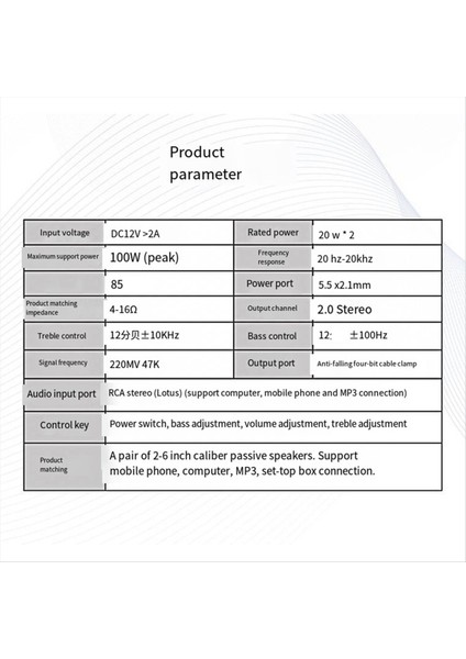 53CC Stereo Amplifikatör Ev Stereo 20WX2 Güç Amplifikatörü 2 Pasif Hoparlörler Için Kanal Stereo Bileşeni (Yurt Dışından) fırsatları