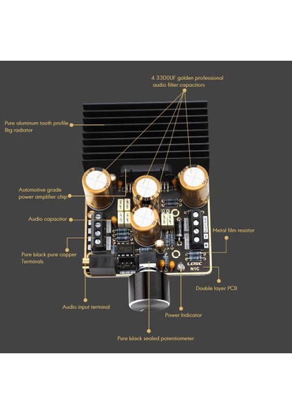 Lqsc TDA7850 2.1 Kanal Güç Amplifikatör Kartı 2X80W Car Ab Sınıfı Dıy Yüksek Güç 120W Bas Ses Güç Amplifikatör Modülü (Yurt Dışından) modelleri