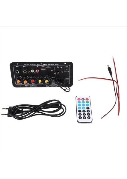Dijital Bluetooth Stereo Amplifikatör Kartı Subwoofer Çift Mikrofon Karaoke Amplifikatörler 8-12 Inç Hoparlör Ab Fişi (Yurt Dışından)