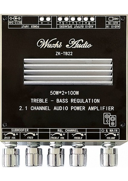 ZK-TB22 2.1 Kanal Bluetooth 5.1 Dıy Kasası+Dc Kablosu TPA3116D2 50WX2+100W Tweeter Subwoofer Modülü (Yurt Dışından) modelleri