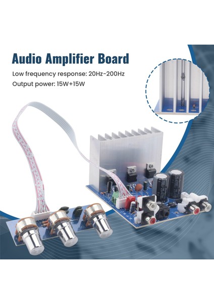 TDA2030 15W+15W+30W 2.1 Kanal Amplifikatör Ses Kablosu Subwoofer Amplifikatör Hoparlör Için Bas Çıkışı Dıy Çift AC12-15V (Yurt Dışından) fırsatları