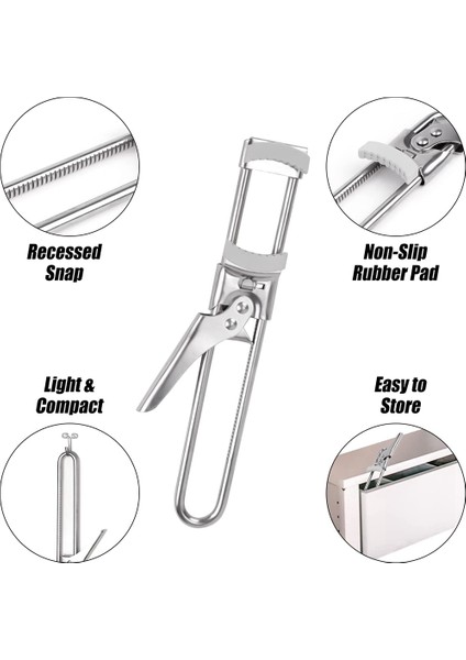 Çok Fonksiyonlu Paslanmaz Çelik, Kaymaz Kauçuk Ped ile Açıcı, Zayıf Eller, Yaşlılar ve Çocuklar Için Kavanoz Açıcı (Yurt Dışından) modelleri