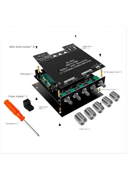TPA3116D2 Amplifikatör Kartı Modülü ZK-TB21 2.1 Kanal Bluetooth Dijital Modül Dökme Yüksek/düşük Ton Subwoofer Modülü (Yurt Dışından) modelleri