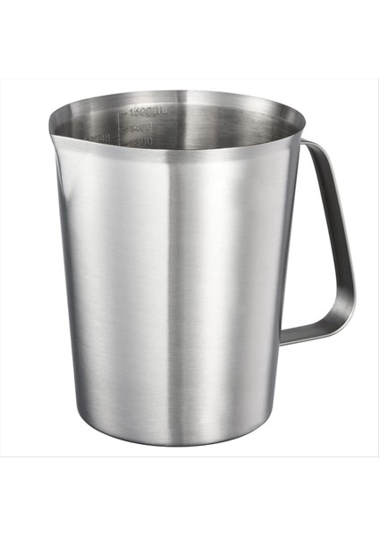 304 Kalıplı Paslanmaz Çelik Ölçüm Kupası ve Dudak Dudak, Oz ve ml Işaretli Metal Sürahi, 48OZ/1500 Ml- 6 Fincan) (Yurt Dışından)