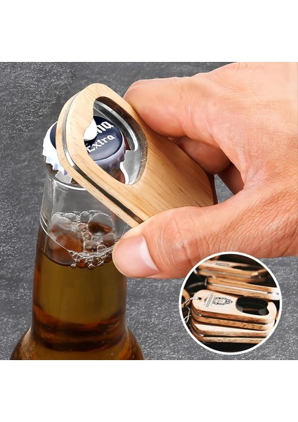 20PCS Kişiselleştirilmiş Ahşap Anahtarlık Şişe Açıcı Dökme Şişe Açıcı Parti, Aile Birleşimi Iyilikler Düğün Leri Iyilik (Yurt Dışından) fırsatları