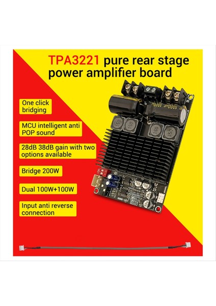 ZK-2001 TPA3221 100WX2 Çift Kanallı Saf Arka Sahne Dijital Amplifikatör Kart 200W Amp Köprü Kridged Mono Subwoofer Hoparlör (Yurt Dışından) modelleri