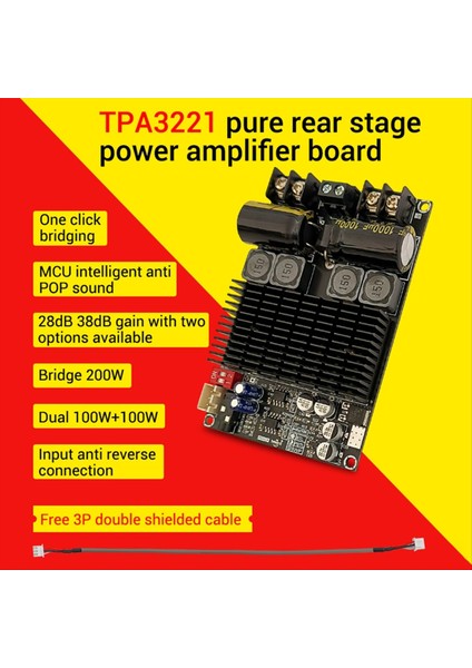 ZK-2001 Dijital Amplifikatör Kartı 2.1 Kanal 2X100W+200W Subwoofer TPA3221 Koruma Telli Bluetooth Amplifikatör Modülü (Yurt Dışından) indirimleri