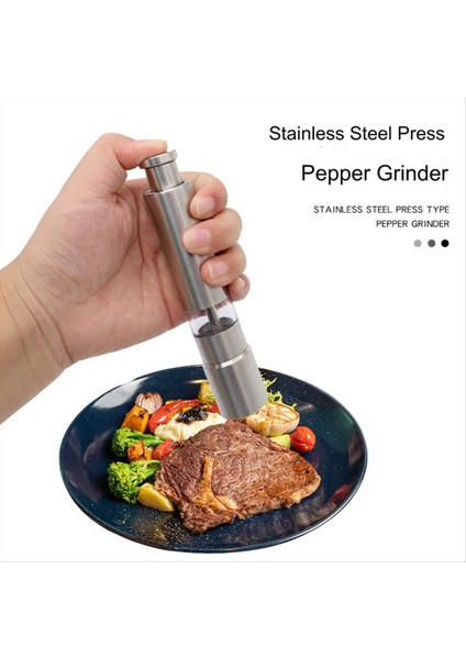 Tuz Değirmeni ve Biber Değirmeni Biber Deniz Tuzu ve Baharatlar Için Bir El Operasyonu Için Başparmak Düğmesi (Yurt Dışından) indirimleri