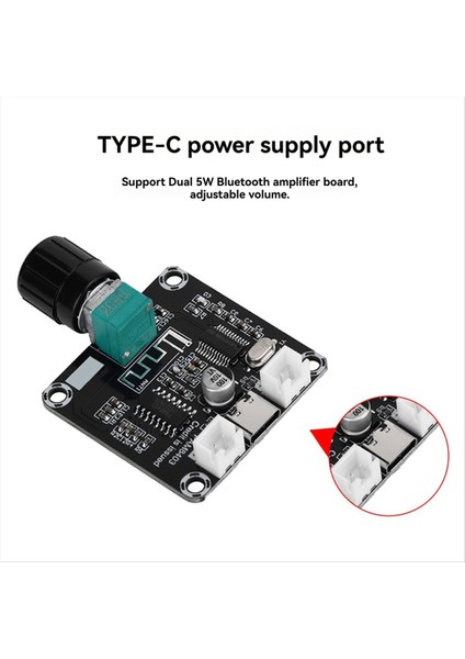 Tip-C 5W+5W Mini PAM8403 Bluetooth Uyumlu Dijital Amplifikatör Ayarlanabilir Hacim Amplifikatör Modülü DC5V (Yurt Dışından) fırsatları