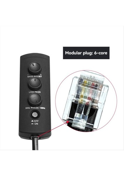 Araba Yedek Lastik Bas Amplifikatör Hacim Denetleyicisi Yedek Lastik Bas Uzaktan Hacim Regülatörü 6 Çekirdekli Kristal Arayüz (Yurt Dışından) fırsatları