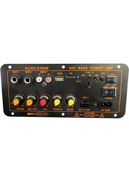 Max 300W Bluetooth Amplifikatör Kart 12V 24V 220V Subwoofer Amplifikatör Kartı Destek Mikrofonu Otomobil Home Audio Eu Fişi (Yurt Dışından)