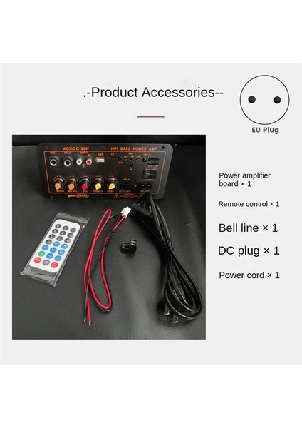 Max 300W Bluetooth Amplifikatör Kart 12V 24V 220V Subwoofer Amplifikatör Kartı Destek Mikrofonu Otomobil Home Audio Eu Fişi (Yurt Dışından) fırsatları