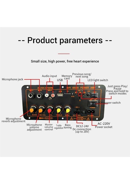 Max 300W Bluetooth Amplifikatör Kart 12V 24V 220V Subwoofer Amplifikatör Kartı Destek Mikrofonu Otomobil Ev Ses Us Fişi (Yurt Dışından) fırsatları
