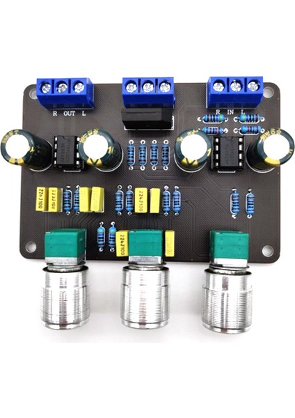 Çift NE5532 Ton Stereo Preampifikatör Kartı Ses Hifi Ampresyonu Ekolayzer Preamp Tiz Bas Tonu Kontrol Ön Amplifikatör (Yurt Dışından)