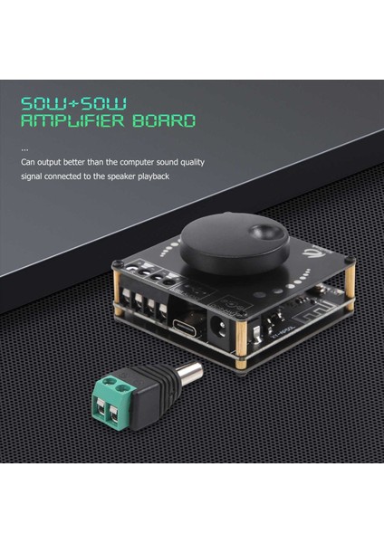 XY-AP50L Mini Bluetooth 5.0 50W+50W Kablosuz Ses Power Dijital Amplifikatör Kart Stereo Amp 3.5mm Aux USB Uygulaması (Yurt Dışından) fırsatları