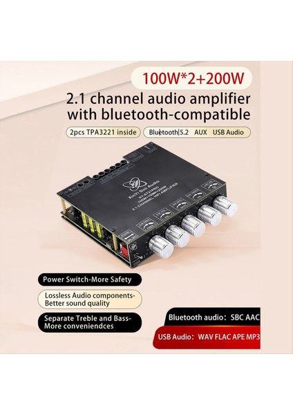 ST21PRO Bluetooth Dijital Ses Güç Amplifikatör Kart 2.1 Kanal 100WX2+200W Subwoofer TPA3221 3116 C&#39;yi Aşıyor (Yurt Dışından) modelleri