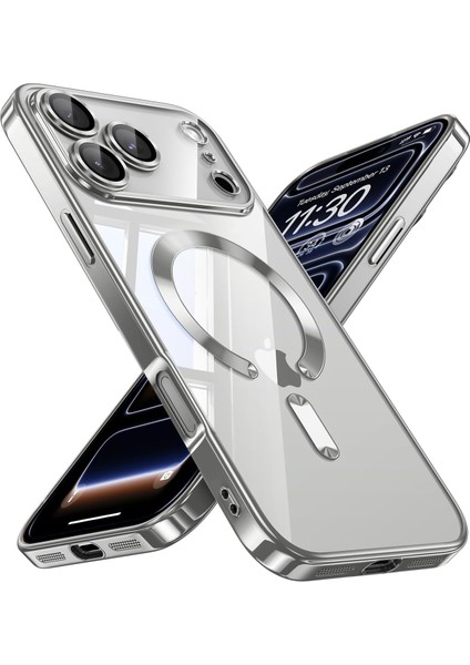 Apple iPhone 17 Pro Uyumlu Köşeleri Renkli Şeffaf Kamera Korumalı Silikon Kapak fırsatları