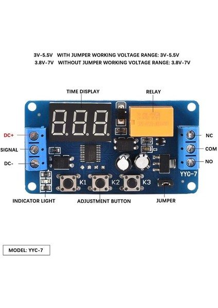 Zaman Gecikme Modülü LED Ekran Zamanlayıcı Rölesi 3V 3.7V 4.5V 5V 6V Sinyal Döngüsü Zamanlama Anahtarı Çok Fonksiyonlu Ayarlanabilir (Yurt Dışından) fırsatları