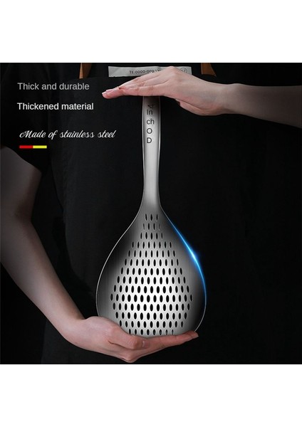 Skimmer Oluklu Kaşık, Konfor Saplı Paslanmaz Çelik ve Mutfak Pişirme ve Kızartma Için Asılı Delikler (Yurt Dışından) fiyatları