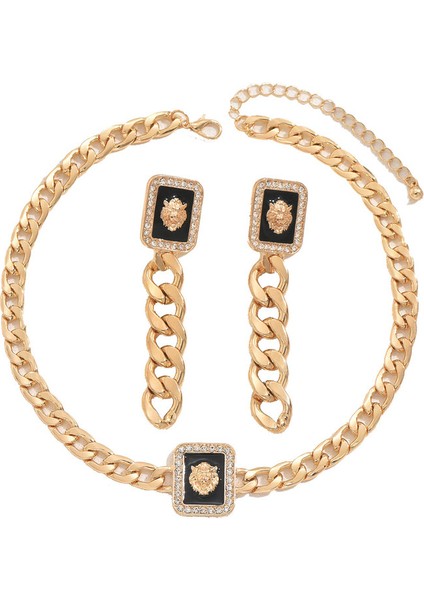 YUANYING-5430-2 Altın Kakma Takı Seti (Yurt Dışından)