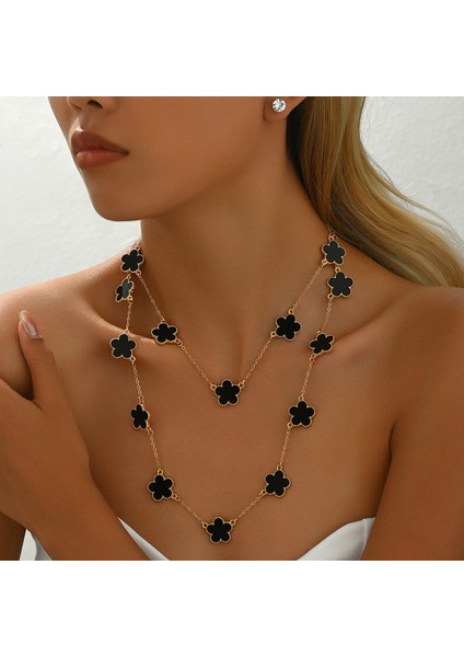 YUANYING-5509-1 Altın Erik Çiçeği Tasarımlı Takı Seti (Yurt Dışından) fiyatları