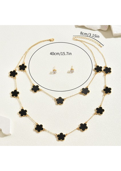 YUANYING-5509-1 Altın Erik Çiçeği Tasarımlı Takı Seti (Yurt Dışından) modelleri