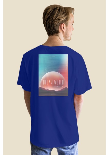 Dream World Baskılı Özel Oversize Unisex Tişört fiyatları