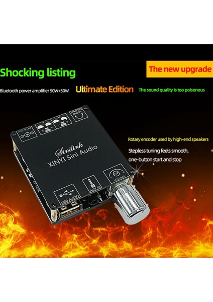 XY-C50L Bluetooth 5.0 Aux Dijital Güç Amplifikatör Kartı 2x 50W Hoparlör Stereo Ses Amp Modülü Ev Müzik (Yurt Dışından) fırsatları