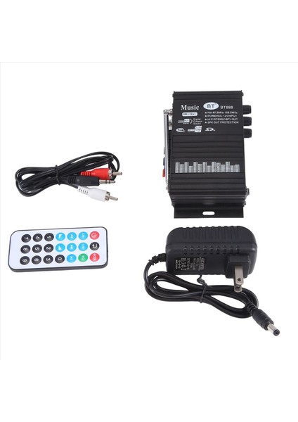 BT-888 5.0 Bluetooth Amplifikatörü 12V Hıfı 30W+30W Mini Bluetooth Mul Fonksiyonlu Amplifikatör Abd Fişi ile (Yurt Dışından) fiyatları