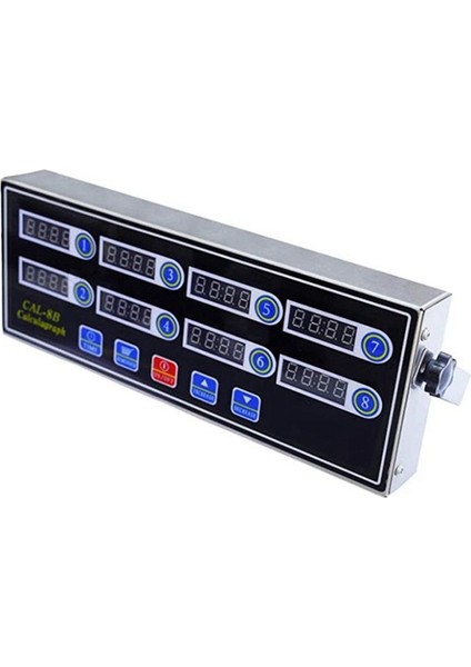 Ticari 8 Kanallar Dijital Mutfak Zamanlayıcısı, Paslanmaz Çelik Hesaplama Zamanlayıcısı Alarmlı, Saat Hatırlatma, Ab Fişi (Yurt Dışından)