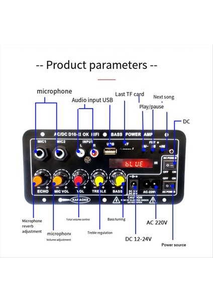 Optik Sesli Bluetooth Amp USB Fm Radyo Tf Oynatıcı Dıy Ses Subwoofer (Ab Fişi) (Yurt Dışından) modelleri