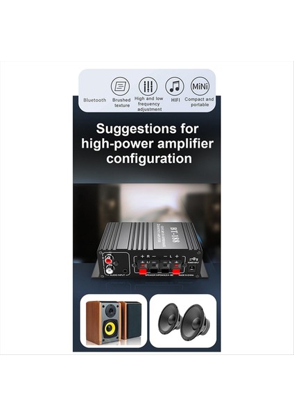 BT-188 Dijital Bluetooth Amplifikatör Mini 2 Kanal Çıktı Ana Bilgisayar Ses Amplifikatörü 12V Araba (Yurt Dışından)