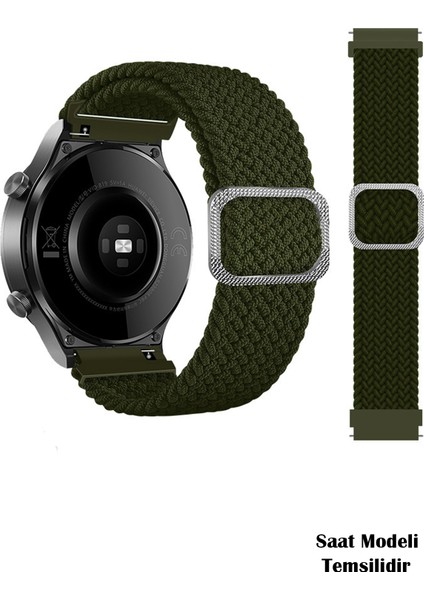 Amazfit Pace / Gtr 2 / Gtr 2e / Gtr 3 / Gtr 3 Pro / Gtr 47MM Uyumlu Tokalı Örgü Kordon